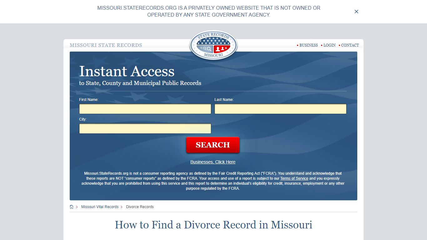 How to Find a Divorce Record in Missouri - Missouri State Records